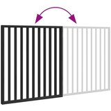 vidaXL Vrata za pse zložljiva 2 panela črna 160 cm topolovina | Shoptok.si
