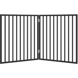  Sklopiva vrata za pse, 2 panela, crna, 160 cm, drvo topole | shoptok.hr