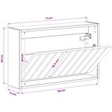  Ormar za cipele na zidu ZWOLLE 71 x 17 x 43 cm Bijela | shoptok.hr