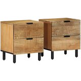 vidaXL Noćni ormarići 2 kom smeđi 40x33x46 cm Puno drvo Mango Cijene