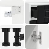  Kuhinjska jedinica PORTO 5 pcs Crna Konstruirano drvo | shoptok.hr