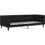 vidaXL Dnevni krevet na razvlačenje s ladicama crni 90 x 200 cm baršun | shoptok.hr