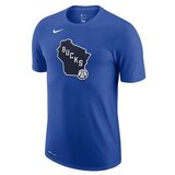 Nike Majice s kratkimi rokavi Nba Milwaukee Bucks City Edition Logo Dri-fit Modra | Shoptok.si