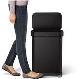 simplehuman Mat črn jeklen koš za smeti s pedalom 55 l – | Shoptok.si
