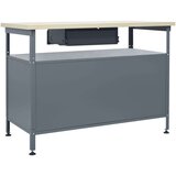  Delovna miza črna 120x60x85 cm jeklo | Shoptok.si