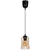 Candellux Lighting Crno viseće svjetlo sa staklenim sjenilom ø 10 cm Felis -