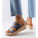 Gemre Blue wedge flip-flops Boston | Shoptok.si