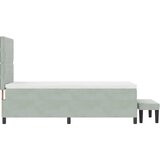  Krevet s opruga kutije Svjetlosiva 190 x 90 cm Baršun | shoptok.hr
