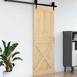  Vrata NARVIK 85 x 210 cm Čvrsta borovina (neobrađena) Prirodna | shoptok.hr