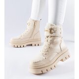 Gemre Beige insulated workers with buckle Highland | Shoptok.si