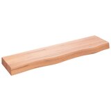 Maison Chic Stenska polica - Viseča Polica svetlo rjava 80x20x6 cm trdna hrastovina, (21784580) Cene