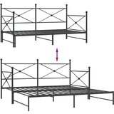  Krevet na rasklapanje bez madraca crni 107x203 cm čelik | shoptok.hr