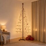 Drveno božićno drvce 210 cm Bambus i masivno borovo drvo - 210 cm Tamno smeđa | shoptok.hr