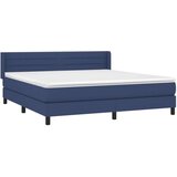  Box spring postelja z vzmetnico modra 160x200 cm blago, (20896864) | Shoptok.si