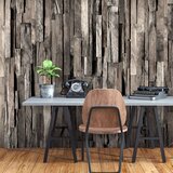  Samoljepljiva foto tapeta - Wooden Curtain (Dark Brown) 294x210 Cijene