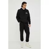 Les Deux Bombažen pulover moška, črna barva, s kapuco