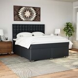  Krevet s oprugama i madracem crni 180 x 200 cm od umjetne kože | shoptok.hr