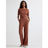 Koton Wide Leg Trousers with Pockets Textured Standard Waist | Shoptok.si