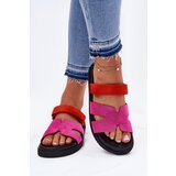 VINCEZA Women's Slippers With Velcro Fuchsia 17401 | Shoptok.si