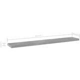 Police za knjige 4 kom siva boja betona 60x10x1 5 cm od iverice | shoptok.hr