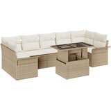  Set od 8 dijelova vrtnih kauča s jastučićima Bež poli ratan | shoptok.hr