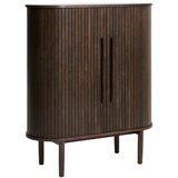 Unique Furniture Omarica v hrastovem dekorju z drsnimi vrati v temni naravni barvi 100x118x40 cm Meta – | Shoptok.si