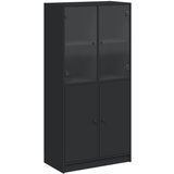  The Living Store Visoka omara z vrati črna 68x37x142 cm inženirski les - Komoda, (21500628) | Shoptok.si