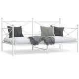 vidaXL Dnevna postelja brez vzmetnice Bela 100x190 cm Jeklo Cene