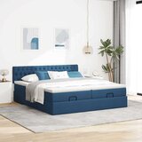 vidaXL otomanski okvir kreveta s madracima plavi 180x200cm od tkanine | shoptok.hr