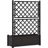  Vrtno cvetlično korito z oporno mrežo 100x43x142 cm PP antracit | Shoptok.si