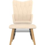  Gugalni stol s stolčkom krem blago, (20939447) | Shoptok.si