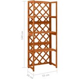 vidaXL rešetka s policama 55 x 30 x 140 cm od masivne jelovine | shoptok.hr