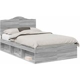 Krevetna konstrukcija s uzglavljem Siva Sonoma 135 x 190 cm | shoptok.hr