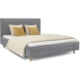 Scandic Sivi tapecirani bračni krevet s prostorom za odlaganje s podnicom 160x200 cm Zee – | shoptok.hr