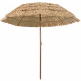 vidaXL Suncobran za plažu Smeđa Ø 265 x 267 cm Čelik | shoptok.hr