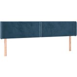 Maison Chic vzglavna omarica - nočna omarica - posteljna omarica z ušesi temno modro 203x16x78/88 cm žamet, (21712319) Cene