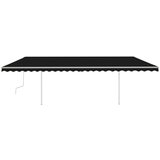  Tenda na ručno uvlačenje sa stupovima 6 x 3 m antracit | shoptok.hr