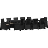  Vrtni set za objed 11 kom. Antracit i sivosmeđa PP | shoptok.hr