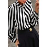 Fenzy Elegantna Bluza S Prugastim Printom, Bijelo/Crna Cijene