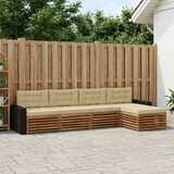  Set vanjskih sofa s jastukom 5 pcs Prirodna i bež Poliester | shoptok.hr