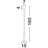 Nova Luce Metalna LED viseća svjetiljka u mat srebrnoj boji ø 15 cm Palencia – | shoptok.hr