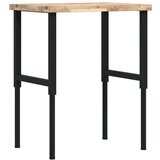  Radni stol 80x60x(73-99 5) cm masivno drvo bagrema pravokutni - Smeđa i crna 80 x 60 x (73-99.5) cm 1 | shoptok.hr