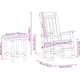 vidaXL 3 delna zunanja garnitura mornarsko modra HDPE | Shoptok.si