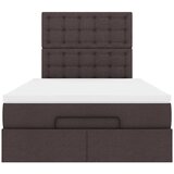  Okvir za krevet s madraca tamnosmeđi 120x190 cm od tkanine | shoptok.hr
