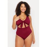 Trendyol Ženski kupaći kostim Tbbss22Ma0302, Bordo Cene