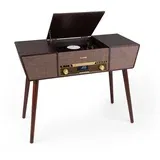 Auna Belle Epoque 1912, regro gramofon, CD, BT, USB, DAB+/FM, rjav