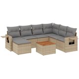 Maison Chic Seti vrtnega pohištva - Vrtna garnitura - Vrtni pohištvo set 8-delna z blazinami bež poli ratan, (21800650) | Shoptok.si