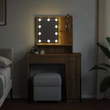  Toaletni stol s LED-om Artisan hrast 86,5x35x136 cm | shoptok.hr