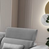 ELTAP Siva baršunasti sklopiva/s prostorom za odlaganje kutna garnitura (s lijevim kutom/s ležaljkom) Foble – | shoptok.hr