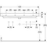 Geberit Umivaonik Smyle Square 500.253.01.1 (120x48)